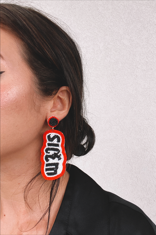 Alum Beaded Earrings - Boutique EllaPar