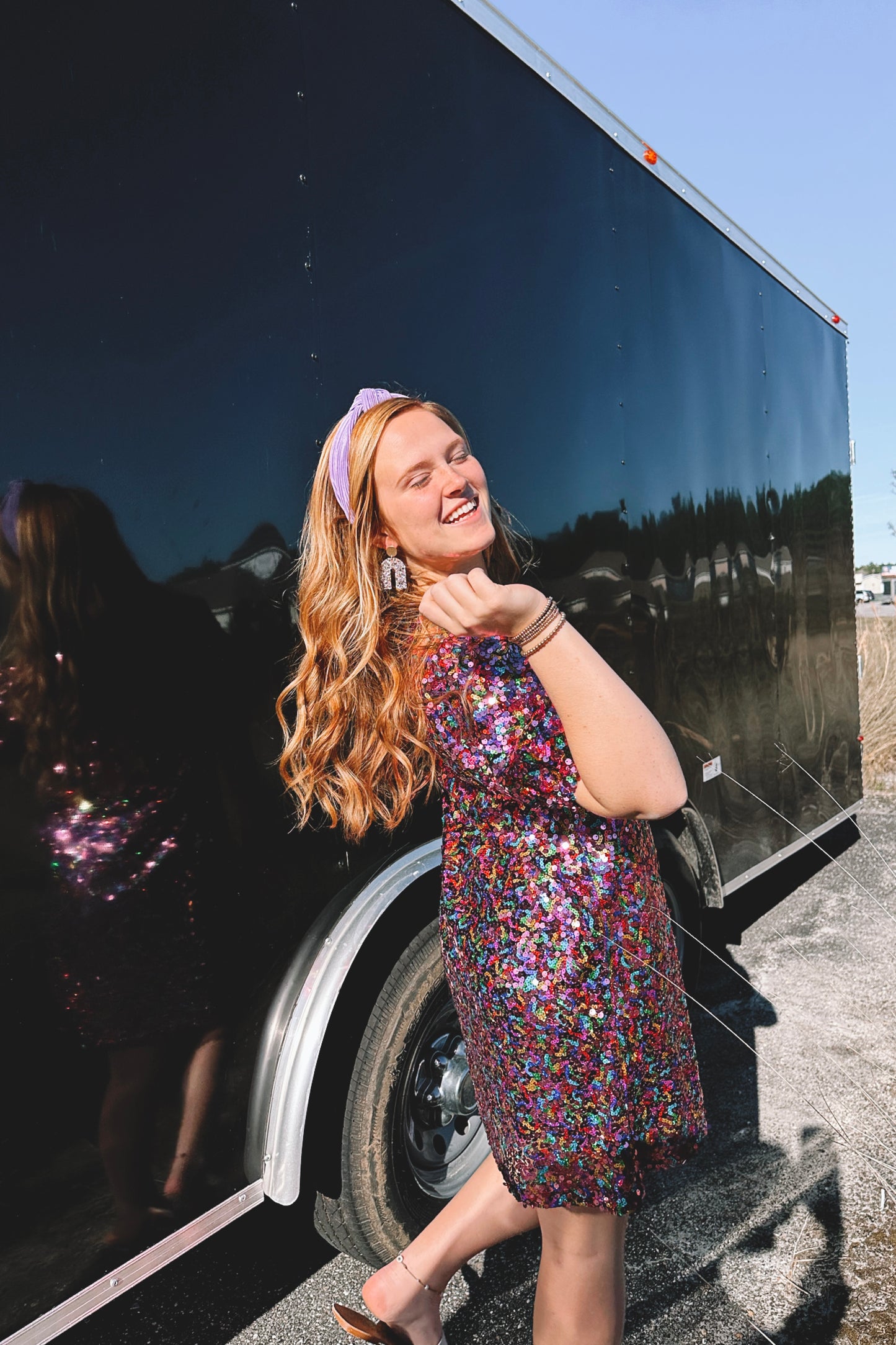 Sequin T-Shirt Dress