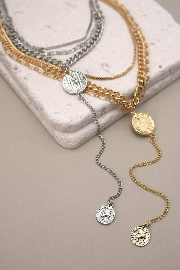 Lariat Coin Necklace