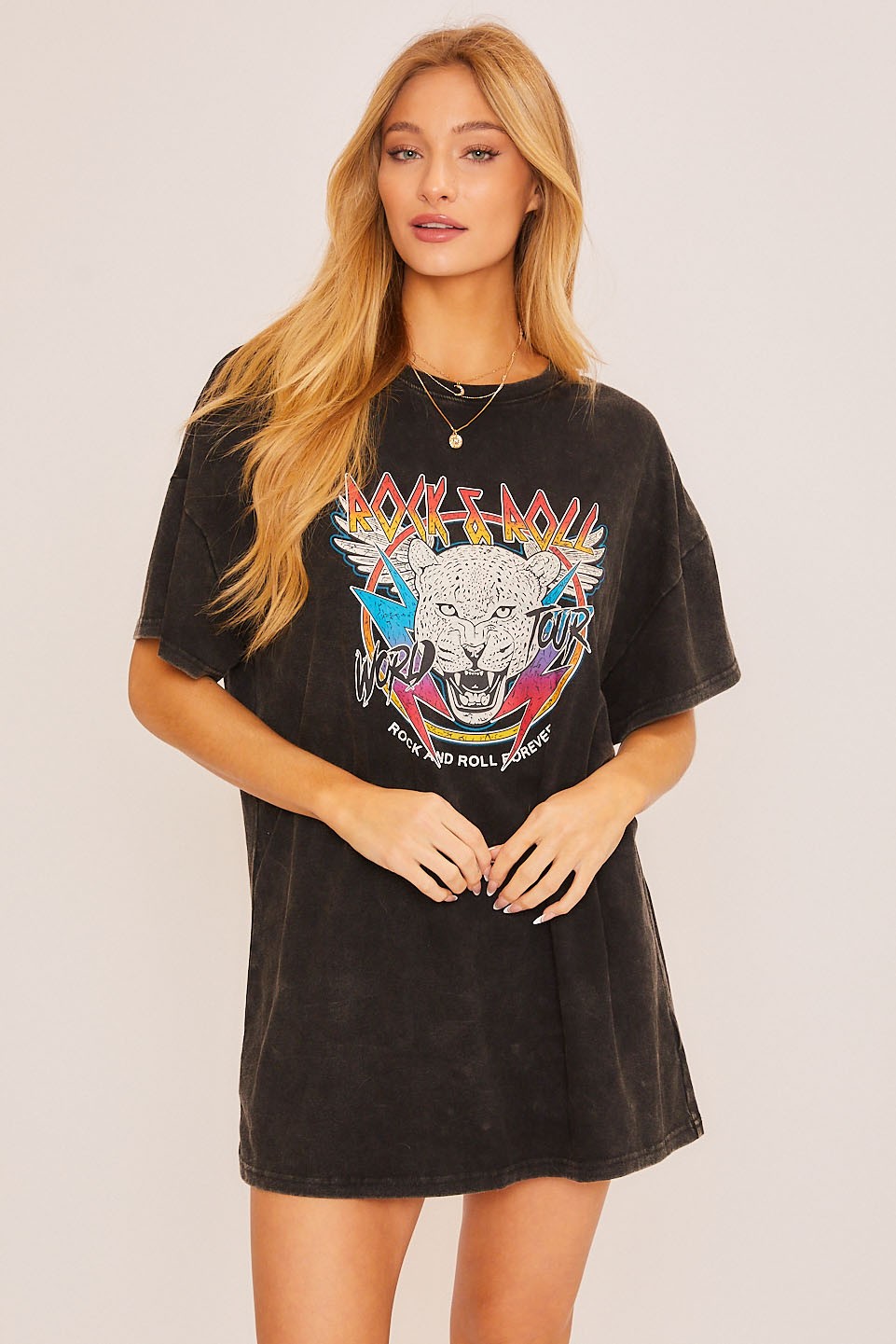 Rock Graphic Tee Dress